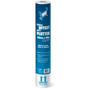 Bobina para plotter, 610mmx50m, 90g offset (2″diam.interno), Spiral – PT 1 BB